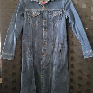 Lucky Brand Long Blue Denim Coat/Dress